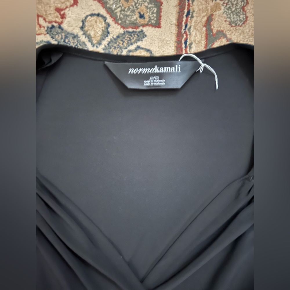 Norma Kamali Black Wrap Dress - Picture 3 of 3